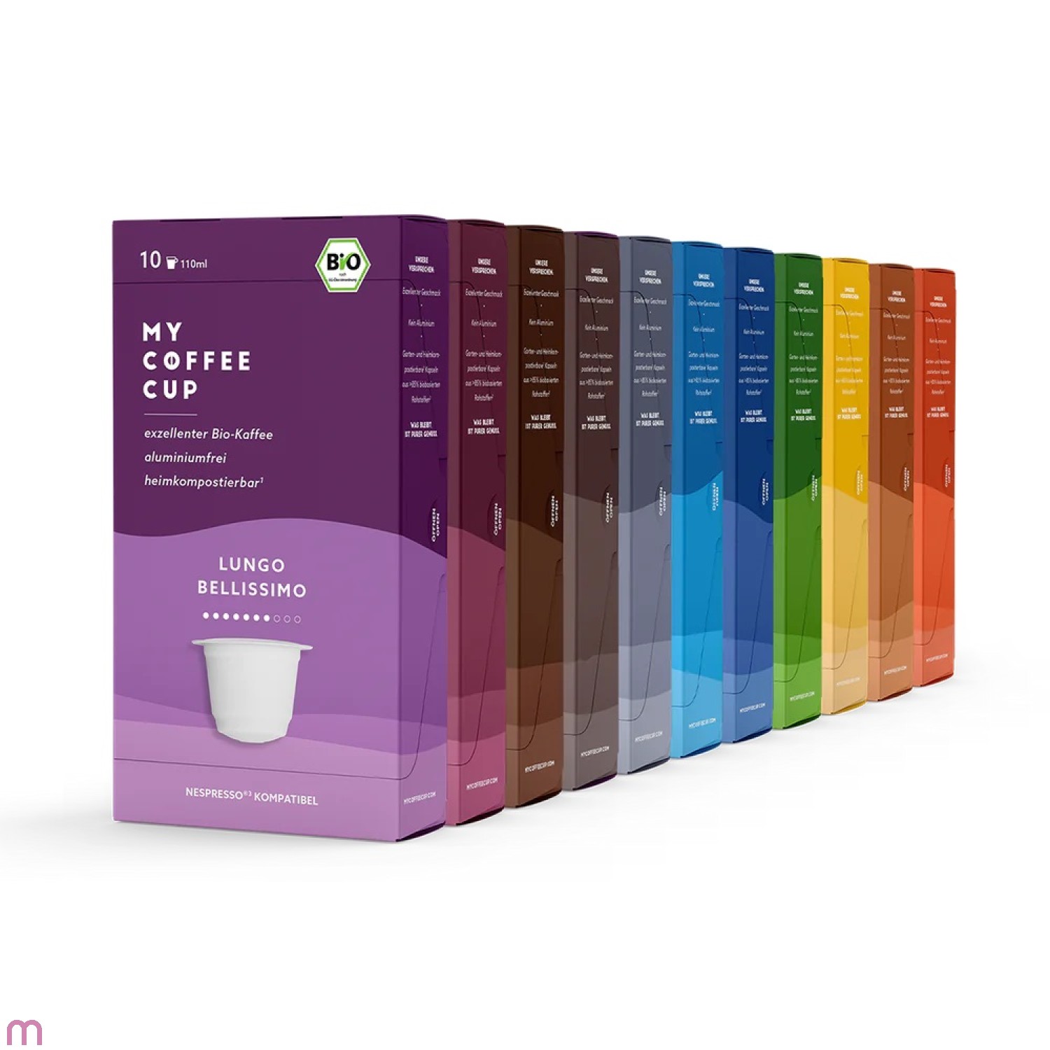 My-Cups Kaffee-Liebhaber-Box 9 Sorten 9 x 10 Kapseln, Bio